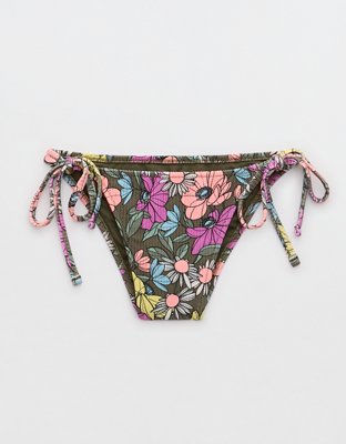 Aerie Shine Rib Cheekiest Tie Bikini Bottom