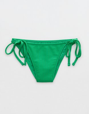 Aerie Shine Rib Cheekiest Tie Bikini Bottom