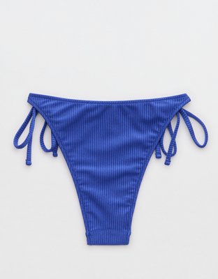 Aerie Shine Rib Cheekiest Tie Bikini Bottom