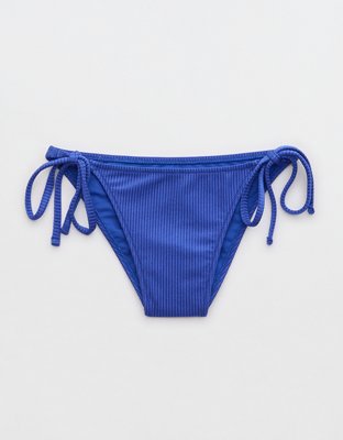 Aerie Shine Rib Cheekiest Tie Bikini Bottom