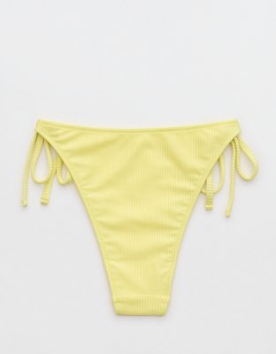 Aerie Shine Rib Cheekiest Tie Bikini Bottom