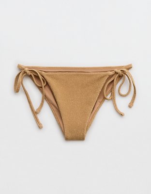 Aerie Sparkle Cheekiest Tie Bikini Bottom