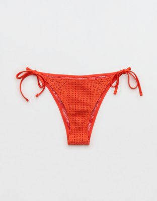 Aerie Cheekiest Side Tie Crochet Bikini Bottom