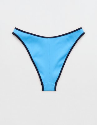 Aerie Mid Rise Ribbed Cheeky Bikini Bottom
