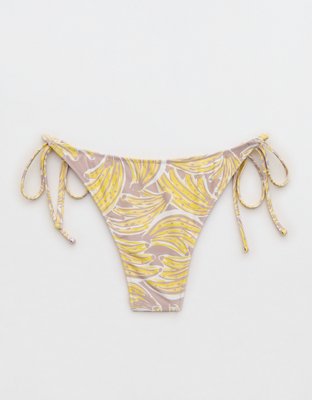 Низ бикини Cheekiest, на завязках — Aerie, цвет: Галечный — фото 4