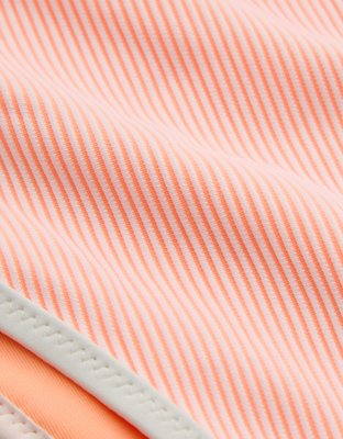 Aerie Ribbed High Cut Mid Rise Cheeky Bikini Bottom