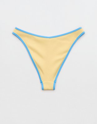 Aerie Mid Rise Cheeky Ribbed Bikini Bottom