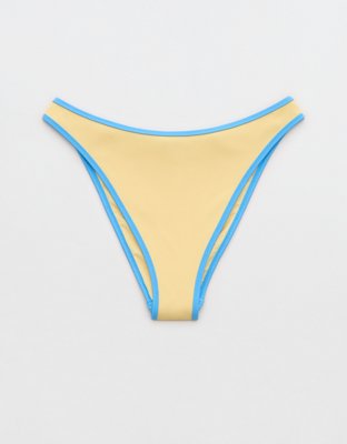 Aerie Mid Rise Cheeky Ribbed Bikini Bottom