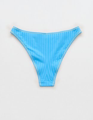 Aerie Ribbed Mid Rise Cheeky Bikini Bottom