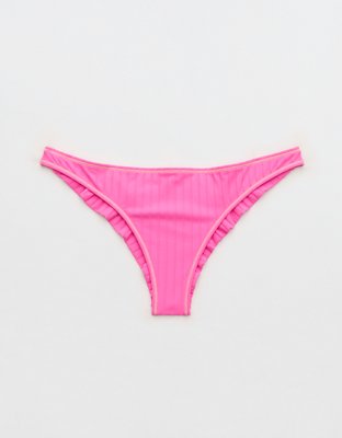 Aerie Ribbed Happy Cheeks Bikini Bottom
