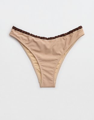 Aerie Crochet Mid Rise Cheeky Bikini Bottom