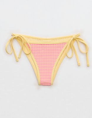 Aerie Ribbed Cheekiest Side Tie Bikini Bottom
