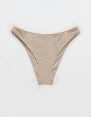 Aerie Pique Mid Rise Cheeky Bikini Bottom