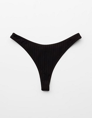 Aerie Ribbed Thong Bikini Bottom