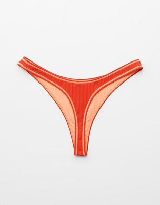 Aerie Ribbed Thong Bikini Bottom