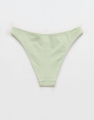 Низ бикини Pique, крой чики, средняя посадка — Aerie, цвет: Aloe — фото 4