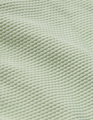 Низ бикини Pique, крой чики, средняя посадка — Aerie, цвет: Aloe — фото 6