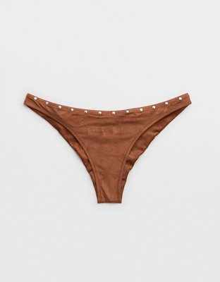 Aerie Happy Cheeks Suede Bikini Bottom