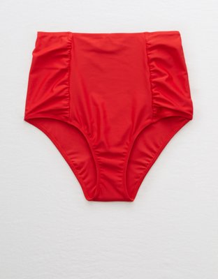 Aerie Women's Red Colorful V-Cut No Show Cheeky Style Underwear Size M NWT