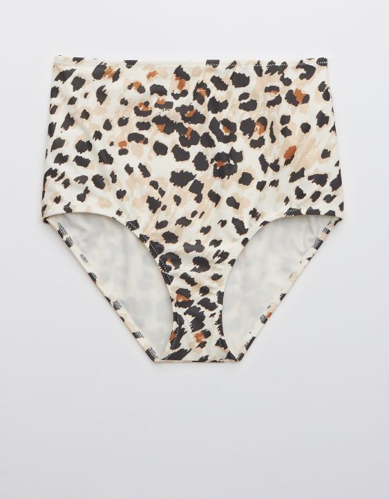 Aerie Leopard High Waisted Bikini Bottom