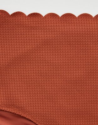 Aerie Waffle Scalloped High Waisted Bikini Bottom