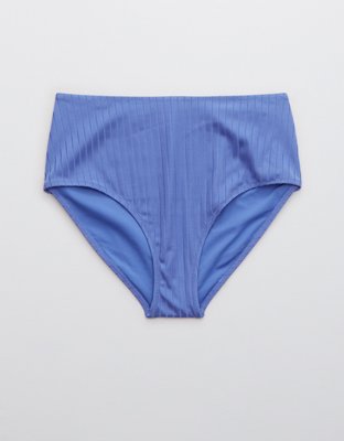 Aerie Bottom de bikini Ribbed Shine mid rise