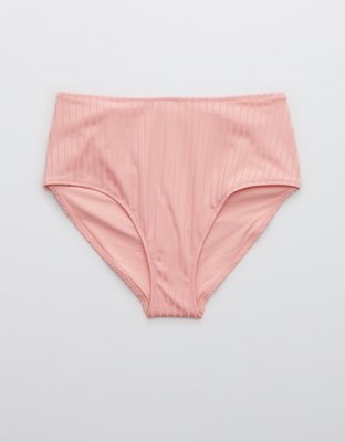Aerie Ribbed Shine Mid Rise Bikini Bottom