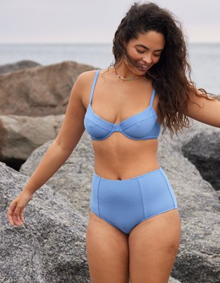 Aerie Jacquard High Waisted Bikini Bottom