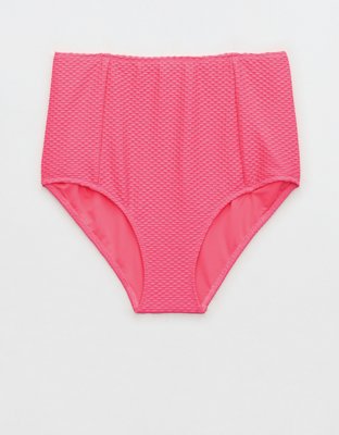 Aerie Bottom de bikini cintura alta de jacquard