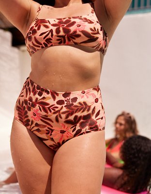 Aerie Leopard Full Coverage Bikini Bottom