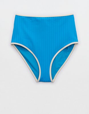 High Waist Bikini Panty - Wide stripes