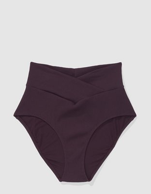 Aerie Bottom de bikini en punto elástico de copa entera