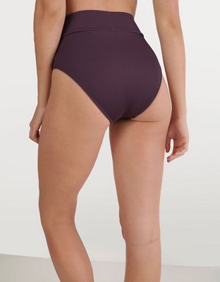 Aerie Bottom de bikini en punto elástico de copa entera