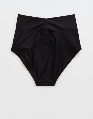 Aerie Ruched High Waisted Full Coverage Bikini Bottom