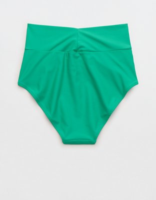 Aerie Ruched High Waisted Full Coverage Bikini Bottom