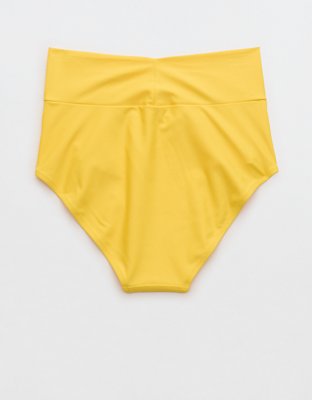 Aerie Ruched High Waisted Full Coverage Bikini Bottom