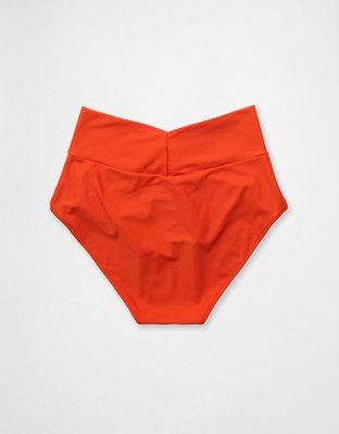 Aerie Ruched High Waisted Full Coverage Bikini Bottom