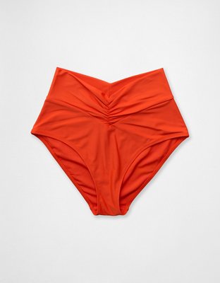 Aerie Ruched High Waisted Full Coverage Bikini Bottom