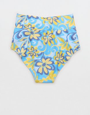 Aerie Ruched High Waisted Full Coverage Bikini Bottom