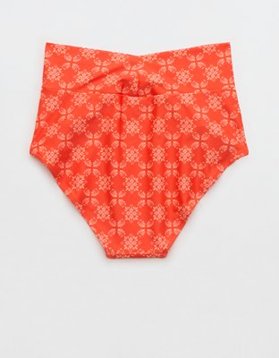 Aerie Ruched High Waisted Full Coverage Bikini Bottom