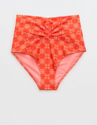 Aerie Ruched High Waisted Full Coverage Bikini Bottom