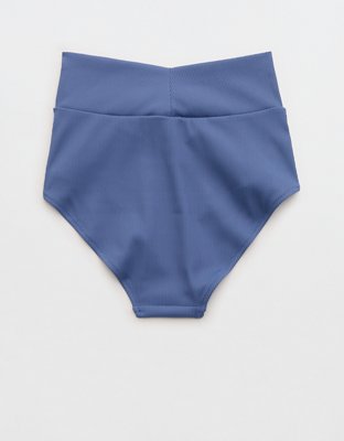 Aerie Ruched High Waisted Full Coverage Bikini Bottom