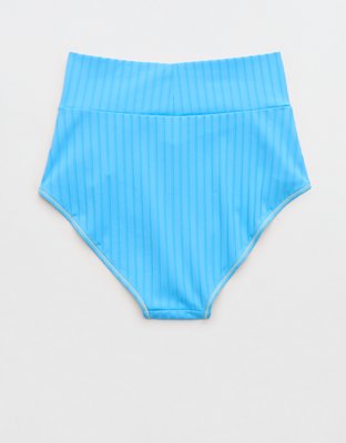 Aerie Ribbed High Waisted Full Coverage Bikini Bottom