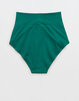 Aerie Pique High Waisted Full Coverage Bikini Bottom