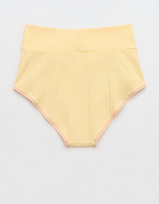 Aerie Ribbed High Waisted Full Coverage Bikini Bottom