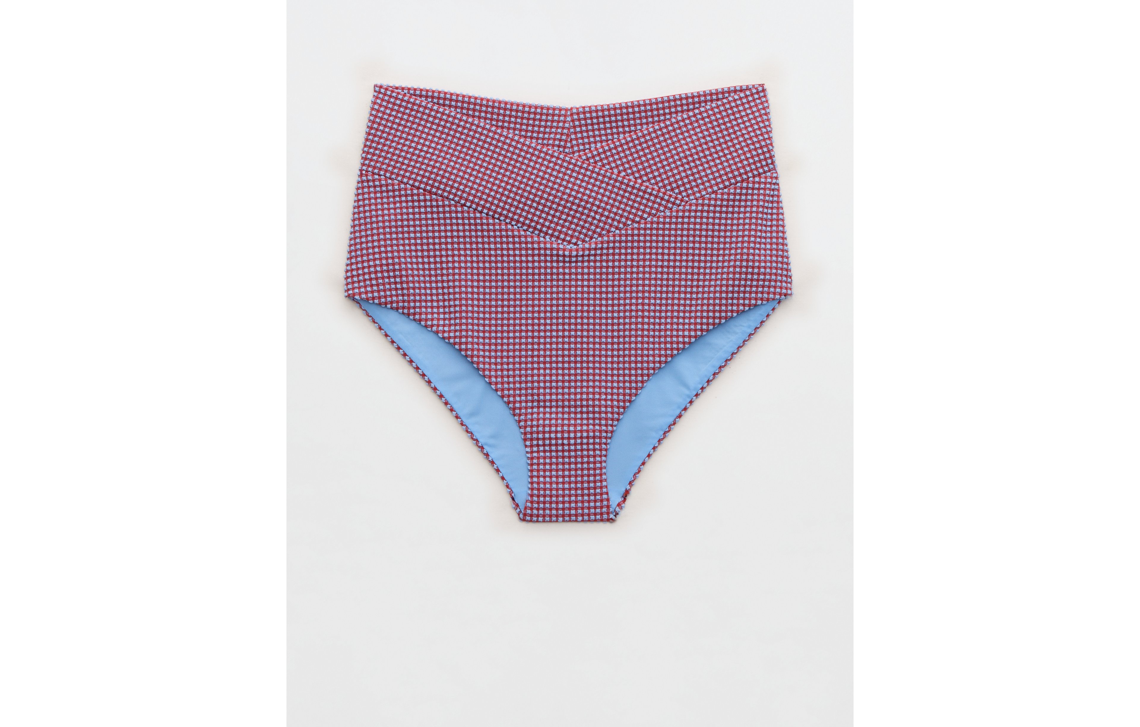 Aerie Gingham High Waisted Full Coverage Bikini Bottom