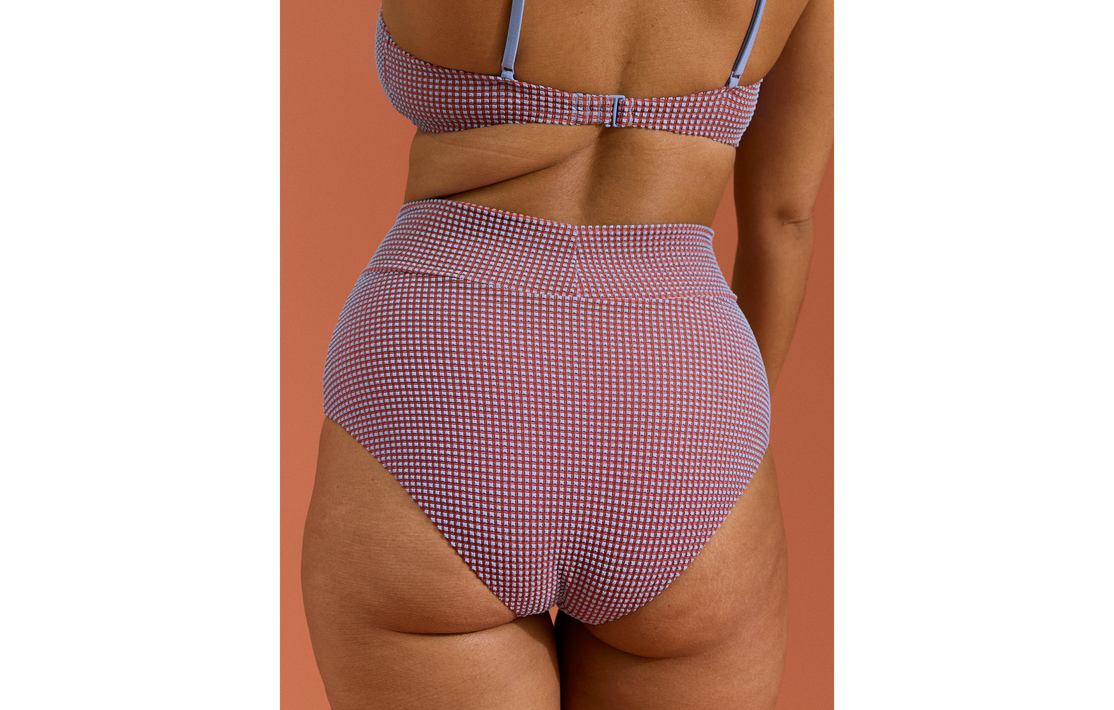 Aerie Gingham High Waisted Full Coverage Bikini Bottom