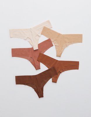 Aerie No Show Thong Underwear 5-Pack
