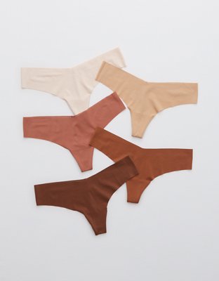 Aerie No Show Thong Underwear 5Pack