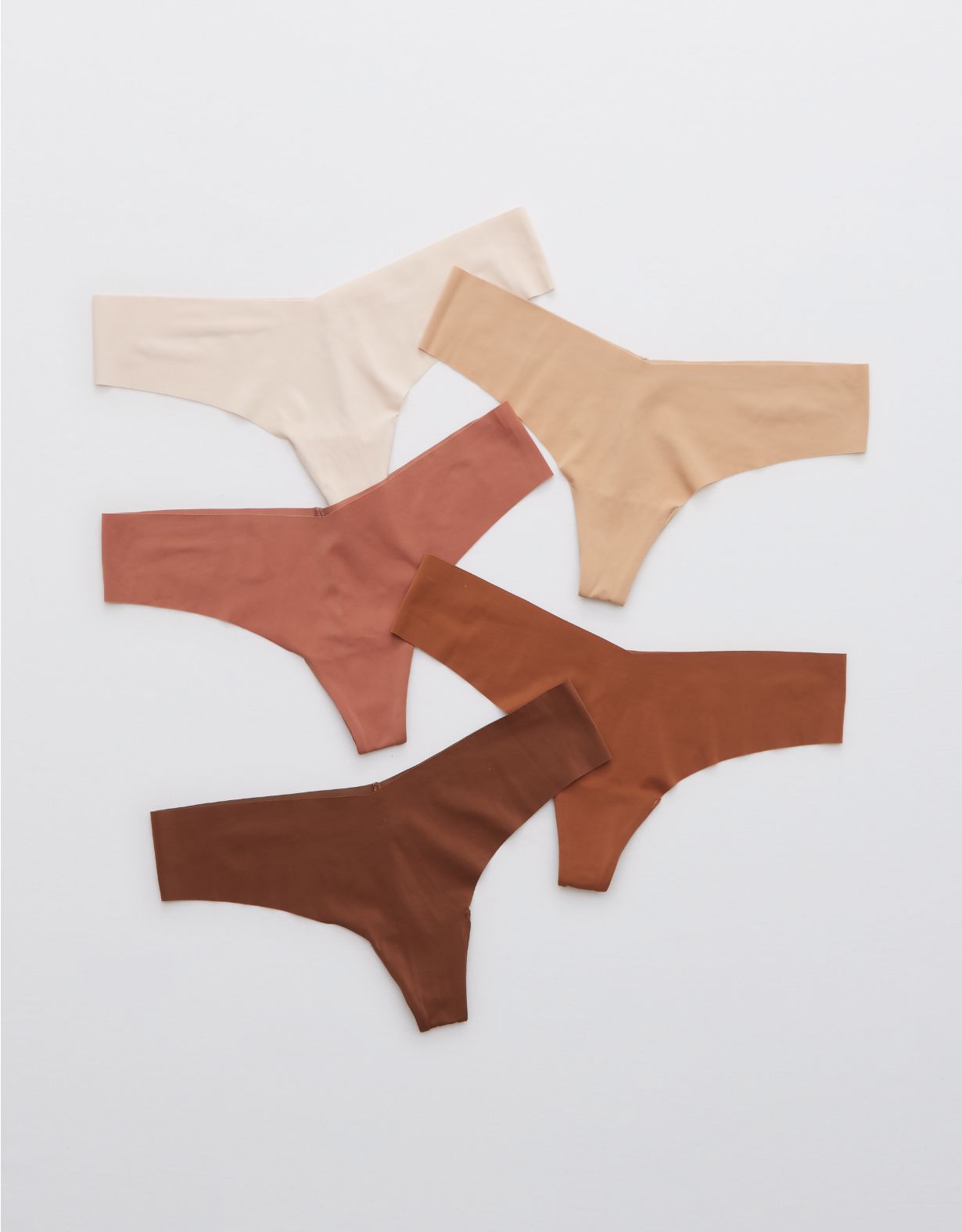 Aerie No Show Thong Underwear 5-Pack